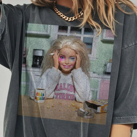 Malibu Tired Doll - Oversized Tee ☕💀